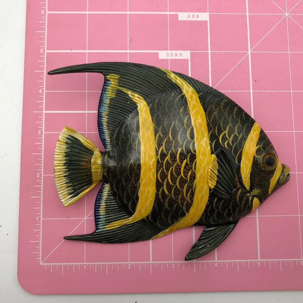 Vintage Don Edmond Studio Artist Cortez angelfish Wall Hanging Sculpture